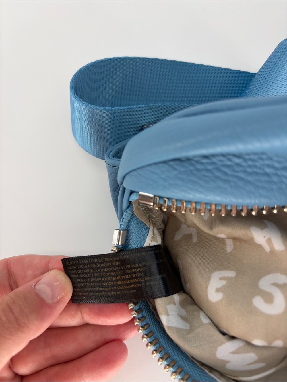 Aimee Kestenberg Milan Leather Bum Belt or Crossbody Bag Blue -Adjustable Strap - Picture 7 of 7